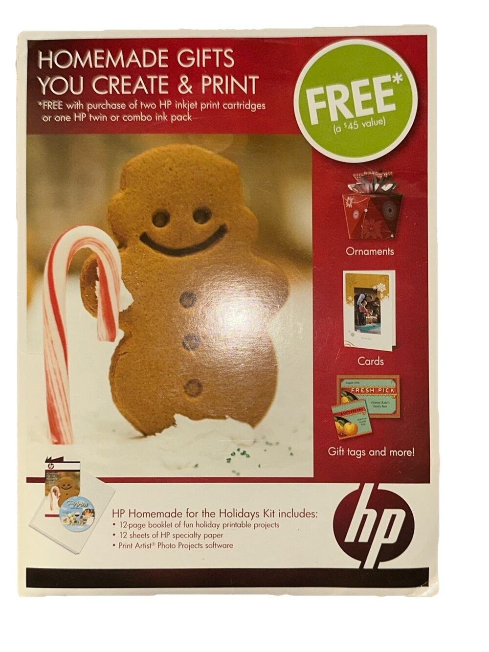 HP Homemade Gifts You Create and Print Holidays Kit Photo Paper